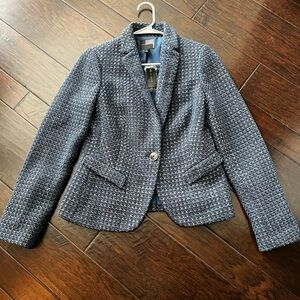 The Limited  Blue Tweed Blazer; Size Small
